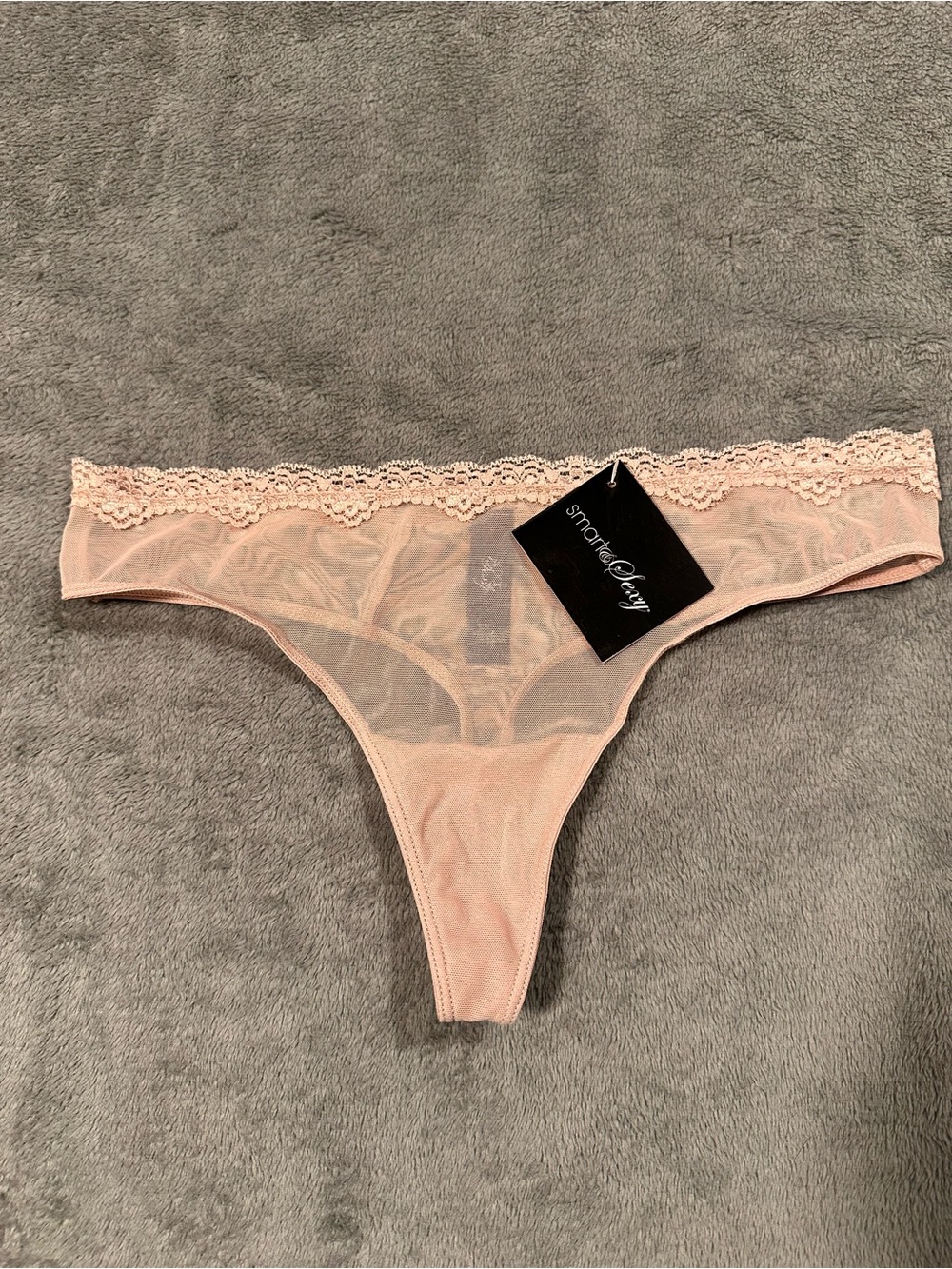 NWT Women’s 3 Piece Lingerie Set - Black Sheer Bra + 2 Thongs - 34B & Size 5 - Picture 10 of 12